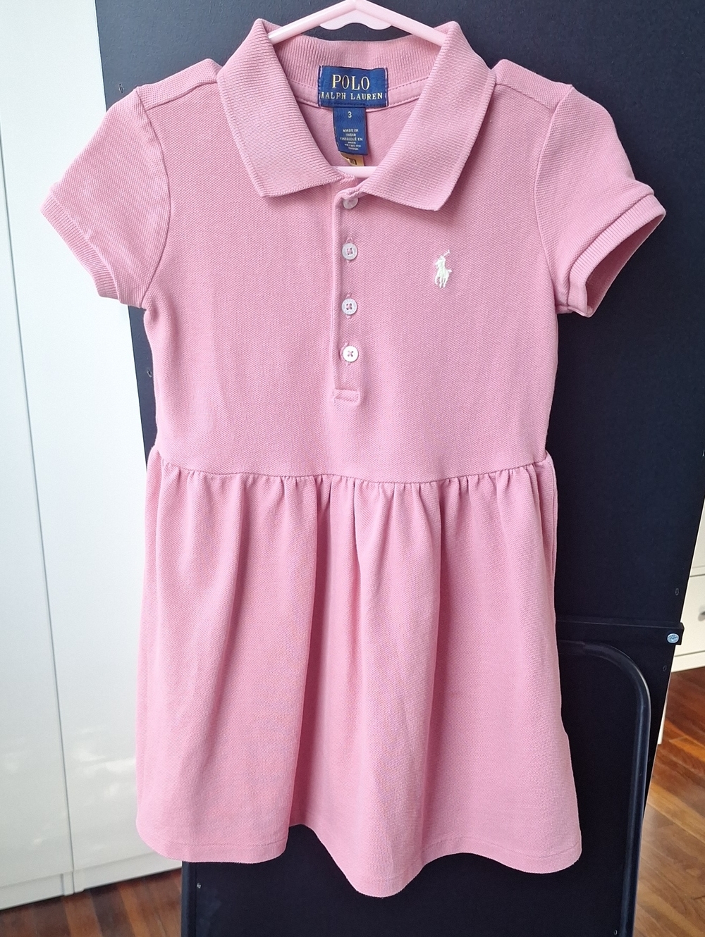 Polo by Ralph Lauren Pink Girls' Polo Dress with Embroidered Pony